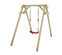 Balançoire simple WICKEY Smart One en bois avec siège réglable rouge - 10 ans de garantie*