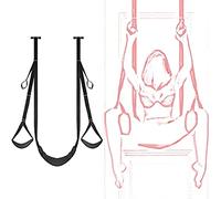 Balançoire Suspendue de Jardin Noire, Facile à Installer, Rotation à 360° à Tout Moment, adaptée à Tous Les espaces de Loisirs, balançoire sur la Porte