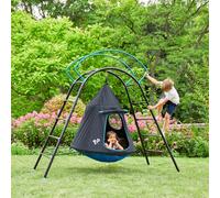 TP Toys Balançoire tente avec structure OVNI en métal H201 cm Noir
