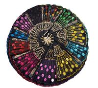Balansoo Lot de 10 éventails espagnols pliants en tissu à paillettes brodées pour danser les fêtes pour filles et femmes