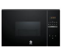 Balay 3CG5172N2 Micro-ondes, électronique, Incastrable sans cadre, 38 cm, 20 l, 5 F, Aqualisis, Ap. latéral gauche, 8 recettes, Plateau tournant 25,5 cm, Avec grill, Lancement 2022, Verre noir