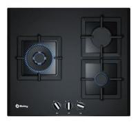 Balay 3ETG663HN - Table de cuisson au gaz - 3 plaques de cuisson - Niche - largeur : 56 cm - profondeur : 48 cm - noir - avec bord à facettes - noir