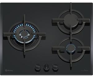 Balay 3ETG663RN Plaque à gaz, 60 cm de large, 3 zones de cuisson, commandes amovibles, contrôle de flamme, auto-allumage, gasStop, noir, 3ETG663RN