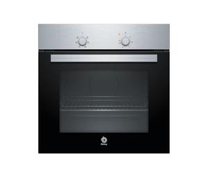 Balay, 3HB1000X0 Four multifonction 5 fonctions/Air 3D, indicateur lumineux, 71 L, 60 cm, Inox Basique, Noir/Acier inoxydable
