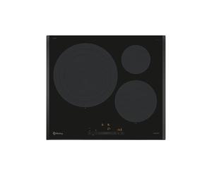 Balay, plaque à induction, 60 cm de large, 3 zones, 11 niveaux, zone de 32 cm, noir, 3EB967LH