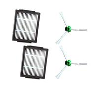 Balayage Robot Filtre Brosse latérale pour iRobot Roomba I Series iRobot i7 E5 E6, 2 x Filters + 2 x Side Brushes