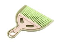 Balayette et Pelle de Bureau Verte en Plastique pour Nettoyage Rapide | Brosse Douce, Format Fin pour Tiroir, pour Étudiants et Télétravail, Poussière et Rebords