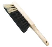 Balayette manche court bois brut fibres de crin noir