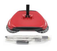 Balayeur de tapis balayeur de rotation à 360 ° Sweeper de plancher avec pinceau à balai de compagnie de compagnie Robust Lightweight pour le bureau à domicile Carpets bas tapis sous-couches, rouge, b
