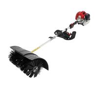 Balayeuse à essence manuelle 52 cc 2 temps 8500 tr/min Réservoir 1 l 20,47 pouces Brosse Capot de protection Sangle arrière pour pelouse, feuilles, saleté, routes, cour, trottoir, gazon artificiel