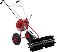 Balayeuse à essence pour pelouse, allée et déneigement - Hauteur réglable, outil de nettoyage extérieur efficace