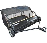 Balayeuse à gazon et ramasseur de feuilles à brosses tractable - Largeur de 122 cm - Bac de 413 litres Torros GV040