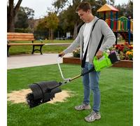 Balayeuse électrique 2 en 1 avec souffleur, brosses, batterie au lithium et sangle de transport, balayeuse à main portable, pelle à neige pour cour/allée/jardin/déneigement