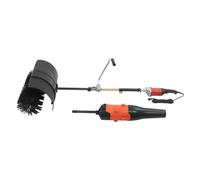 Balayeuse électrique 2 en 1 avec ventilateur, balayeuse manuelle pour l'extérieur, 1,9 m, souffleur et balayette pour pelouse, cour, terrasse