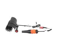 Balayeuse et Souffleuse 2 en 1 1600W Souffleuse à Feuilles Electrique Fraise à Neige Moteur Balai avec Roues 25*55cm Balai pour Cour, Allée, Jardin