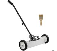 Balayeuse Magnétiqu-Duoku-de 18 po avec Roues-45 lb-Nettoyeur D'herbe pour Pelouse Cour