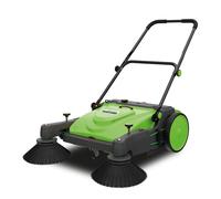 Balayeuse manuelle avec filtre à poussière intégré - surface de nettoyage maximale 3.800 m²/h - largeur de travail avec brosses latérales 950 mm Cleancraft HKM 950