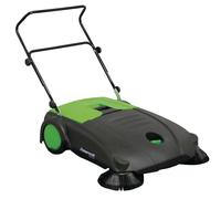 Balayeuse manuelle avec système à brosses tandem - surface de nettoyage maximale 3.200 m²/h - largeur de travail avec brosses latérales 800 mm Cleancraft HKM 801