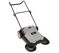 DEDRA DED8802 Balayeuse manuelle avec 3 brosses Largeur de balayage 650 mm Réservoir 18 l Capacité 2600 m²/heure Guidon réglable Roues robustes Poignée ergonomique