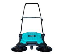 Balayeuse mécanique 2 brosses Ø27cm Balayeuse mécanique Feuilles Poussières Largeur de travail 650mm Bac 20L INTEC