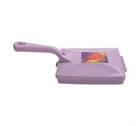Balayeuse ramasse-miettes portable avec double brosse à rouleau pour tapis, canapé, lit, table, nettoyage et confinement des déchets avec poubelle à dégagement rapide (violet)