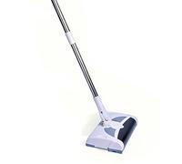 Balayeuse rechargeable sans fil - Nettoyeur de sol léger 2 en 1 pour planchers et moquettes, ramassage puissant et épilation des animaux domestiques, balai manuel à pousser pour tapis