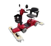 Balayeuse sans Conduite de chariot à poussière électrique, sol commercial, atelier d'usine immobilière, véhicule de nettoyage, autolaveuse de sol Balayeuse mécanique(Red)