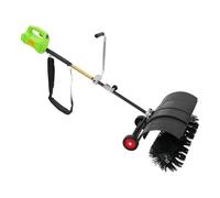 Balayeuse souffleur 2 en 1 avec rouleau à brosse et roues, 7000-9000 tr/min