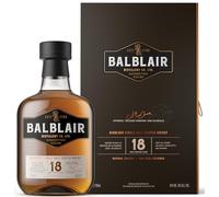BALBLAIR 18 ans - Single Malt Whisky - 46% Alcool - Origine : Ecosse, Highlands - Notes d'épices & de raisins secs - A déguster pur - 70 cl