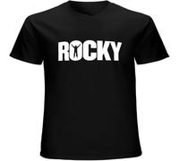 Balboa Rocky Men T-Shirt Printed Camiseta Tee Top Black L