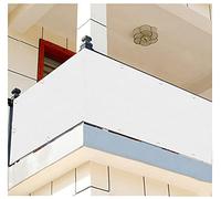 Balcon - 0,8 x 7 m - Clôture de jardin - Attache câble - Blanc - Options de hauteur : 0,6/0,7/0,8/0,9/1 m - Solution d'intimité extérieure