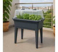 Balcon Bac à plantes surélevé + couvercle Serre Bac à plantes précoce Serre