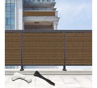 Balcon - Clôture de jardin anti-regards pour véranda, jardin, terrasse, terrasse, balustrade appartement - Marron 1 x 5 m - Solution d'intimité extérieure