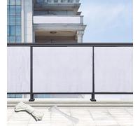 Balcon - Clôture extérieure anti-regards pour porche, jardin, terrasse, garde-corps - Blanc 1 x 5 m - Idéal pour appartements et jardins