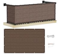 Balcon d'extérieur, 50 x 100 cm, pare-soleil respirant et résistant au vent, pour balcon, chambre à coucher, protection UV, protection contre les rayons UV pour jardin, intimité