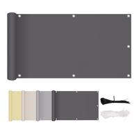 Balcon d'extérieur - Protection UV et vent - 100 % polyester - 160 g/m² - Facile à installer avec accessoires de montage - Idéal pour balcon, terrasse et jardin - Anthracite - 100 x 750 cm