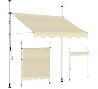 Balcon rétractable 200-400 cm de large, 215-310 cm de haut, sans perçage, protection UV et pour jardin terrasse (400 cm)