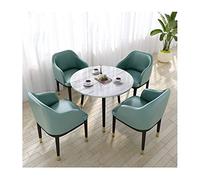 Balcon Salon Combinaison Table Une Table Quatre Chaises Salon de Beauté Bureau Réception Bureau Réunion Table de négociation (couleur : kaki) (vert)