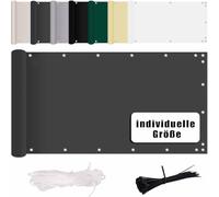 Balcon sans perçage - Résistant aux UV et au vent - 100 % polyester - 160 g/m² - Accessoires faciles à installer - Idéal pour balustrade, terrasse et jardin - Anthracite 125 x 1200 cm