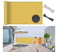 Balcone Auvent résistant au vent pour jardin, terrasse ou toit avec attaches et cordes pour une installation facile Jaune sable 180 x 310 cm