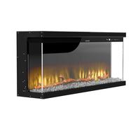 Balconera Cheminée électrique 40 pouces avec chauffage, 3 en 1, 12 couleurs de flamme, fonction chauffage, thermostat