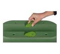 Jardinière - EDA - Cavalière OSAKA 19,5 L - 56 x 30,1 x H.20,6 cm - Vert laurier - Système de Fixation - Pour Balcons et Rambardes