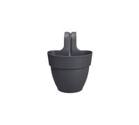 Elho Vibia Campana Easy Hanger S 21 - Planteur pour Balcon & Extérieur - Ø 20.5 x H 26.5 cm - Noir/Anthracite