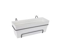 Elho Loft Urban Balconnière Allin1 50 - Blanc - L 49 x B 27 x H 21 cm - Balcon extérieur - 100% recyclé