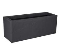 Balconnière rectangulaire Volcania Up effet pierre 25 L Anthracite -