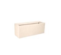 Balconnière rectangulaire Volcania Up effet pierre 25 L - Beige calcaire-