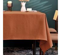BALCONY & FALCON Nappe Cannelle 140 x 240 cm, antitache, Aspect Lin | Rectangulaire, déperlant, sans repassage, lavable, restaurant, cuisine, fête, décoratif, Noël, Nouvel An, café, jardin.