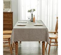BALCONY & FALCON Nappe Gris-Brun 140 x 240 cm, antitache, en Jacquard | Rectangulaire, déperlant, sans repassage, lavable, restaurant, cuisine, fête, décoratif, Noël, Nouvel An, café, jardin.