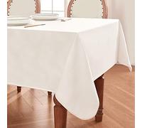 BALCONY & FALCON Nappe Rectangulaire en Satin Imperméable, Nappe en Velours Antitâches et Lavable en Machine, Réutilisable des 2 Côtés, Parfaite pour Mariage, Fêtes, Salle à Manger, Jardin, Restaurant