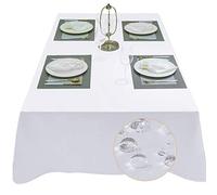 BALCONY & FALCON Nappe Rectangulaire en Tissu Aspect Lin Imperméable pour la Cuisine Le Café et Le Jardin